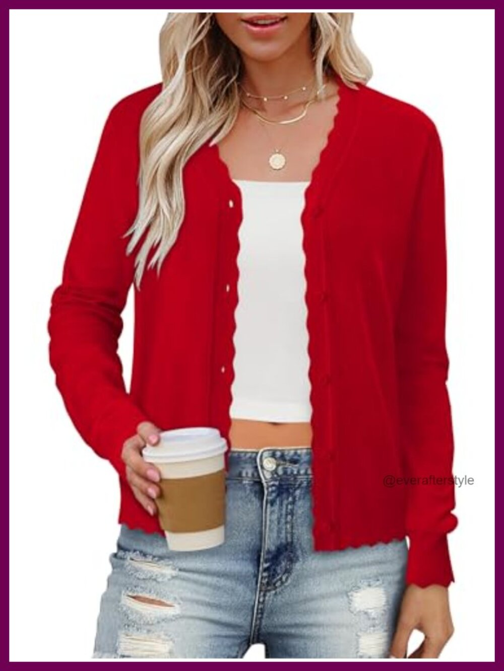 Women's Lightweight V-Neck Button Cardigan Sweater Long Sleeve